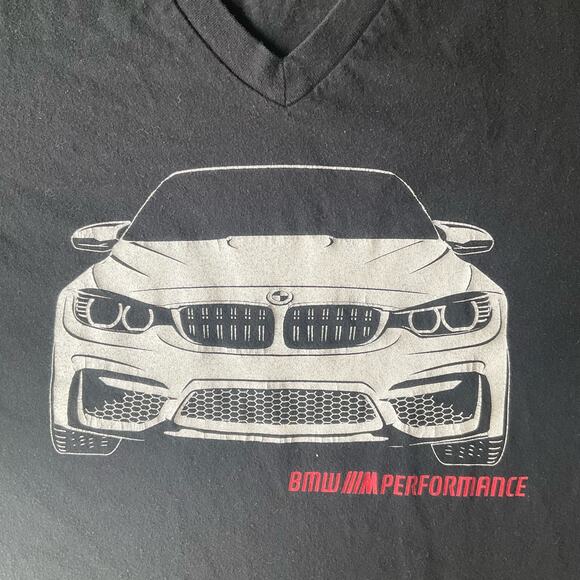 Canvas women’s Short Sleeve V-neck T-shirt size M, Solid Black, BMW Performance - Picture 5 of 8